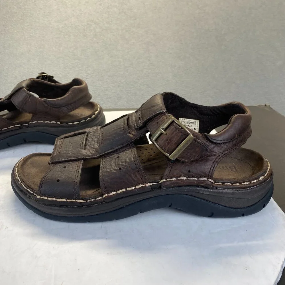 Bass 9M Brown Leather,2551-972 Fisherman Sandals Summer Chunky‎ 90s Y2K